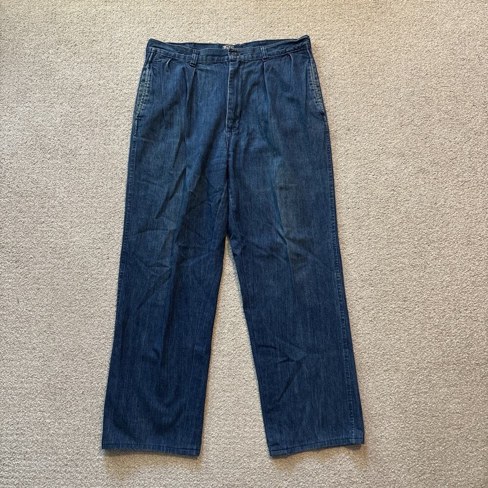 Vintage Polo Ralph Lauren Pleated Jeans Men's Size 34/29 Medium Wash Made in USA